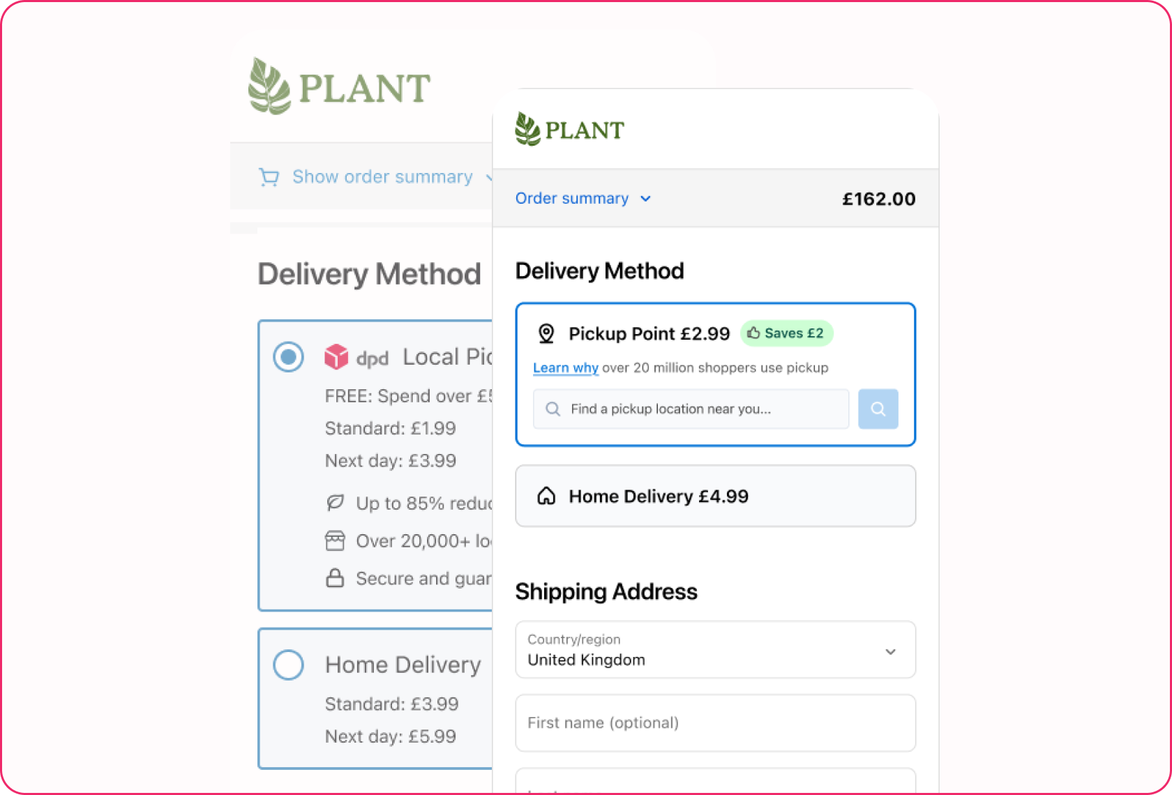 Embedding Selection Into the Checkout Step