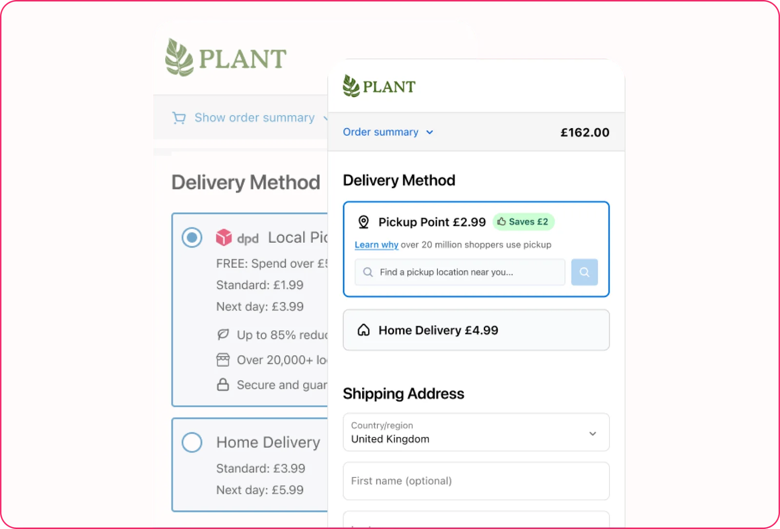 Embedding Selection Into the Checkout Step